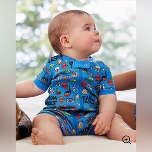 Hanna Andersson shortie zip sleeper, Star Wars pattern